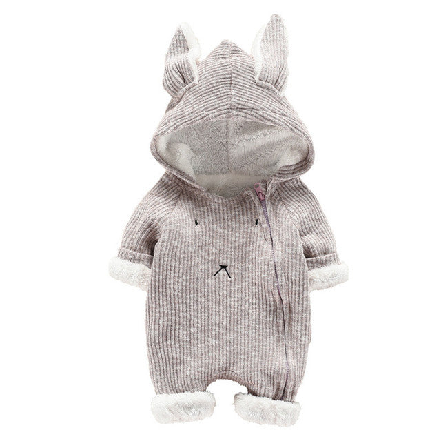 Newborn Baby Boy Girl Kids Hooded Romper Jumpsuit Bodysuit Clothes Outfits