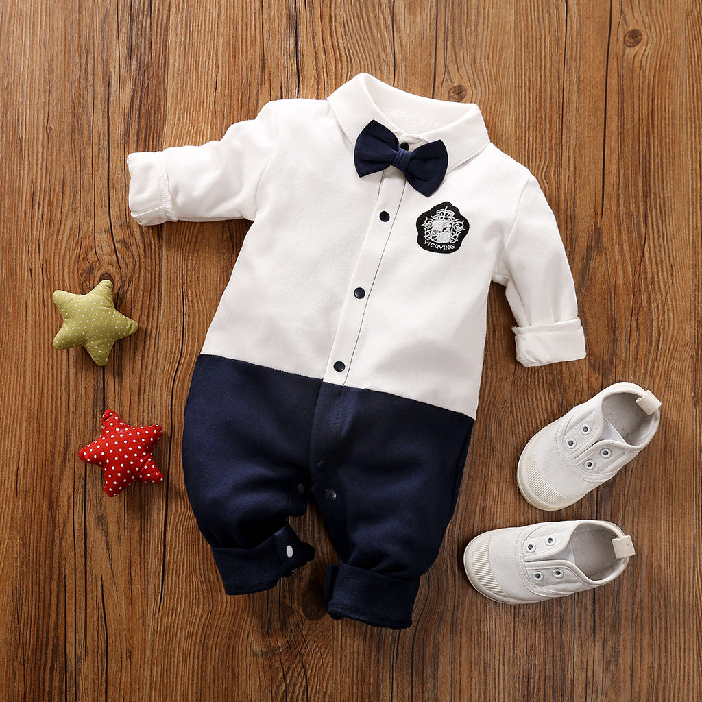 Gentleman's Baby Clothes, Long-sleeved Baby Clothes, Gentleman's Romper