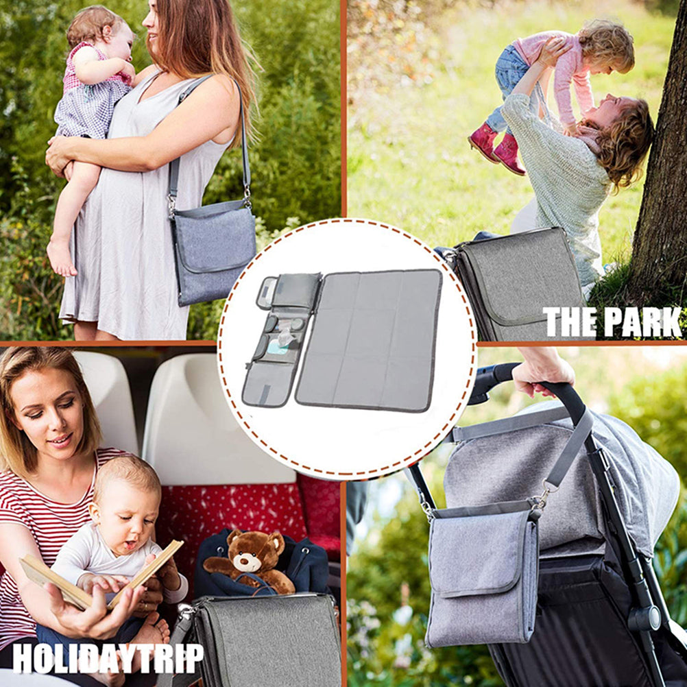 Multifunctional baby folding diaper pad