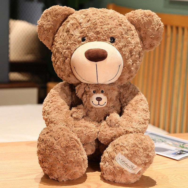 Siamese Mother And Child Bear Doll Cute Plush Toy