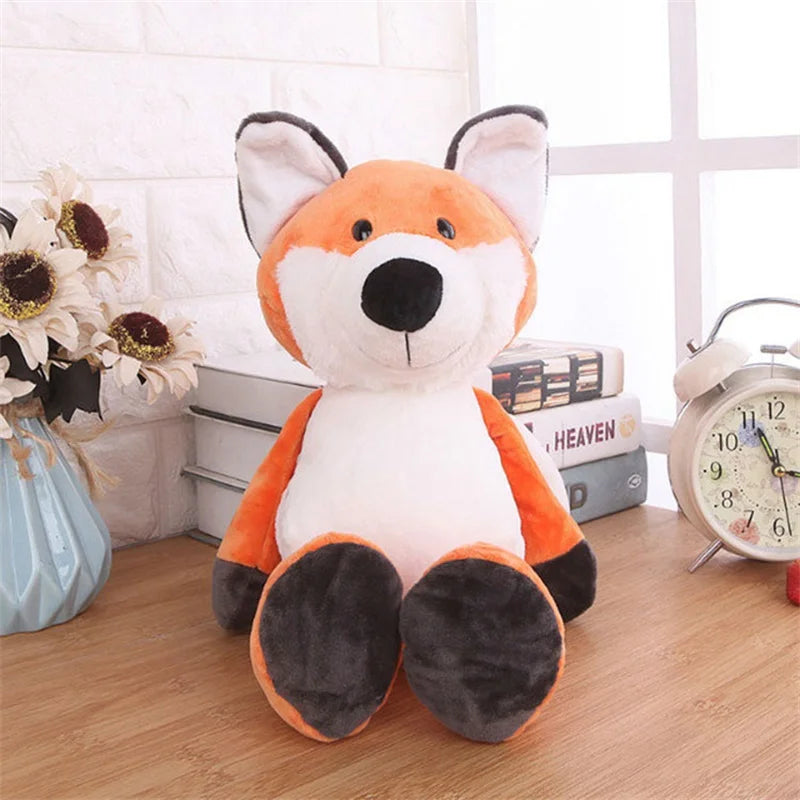 Stuffed Plush Animals Toys Soft Dolls Jungle Lion Elephant Tiger Dog Fox Monkey Deer Children Gift Kawaii Baby Kids Hobbie Toys