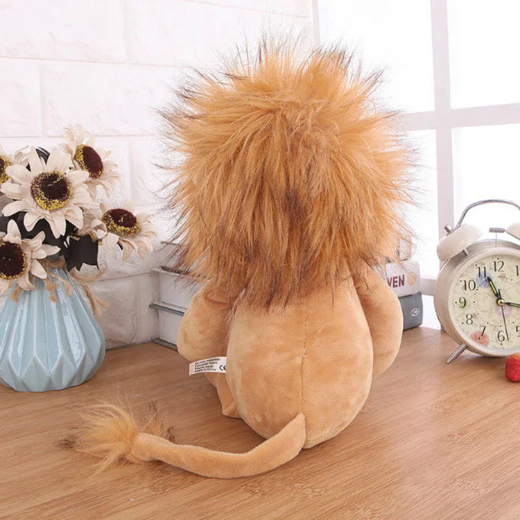 Stuffed Plush Animals Toys Soft Dolls Jungle Lion Elephant Tiger Dog Fox Monkey Deer Children Gift Kawaii Baby Kids Hobbie Toys