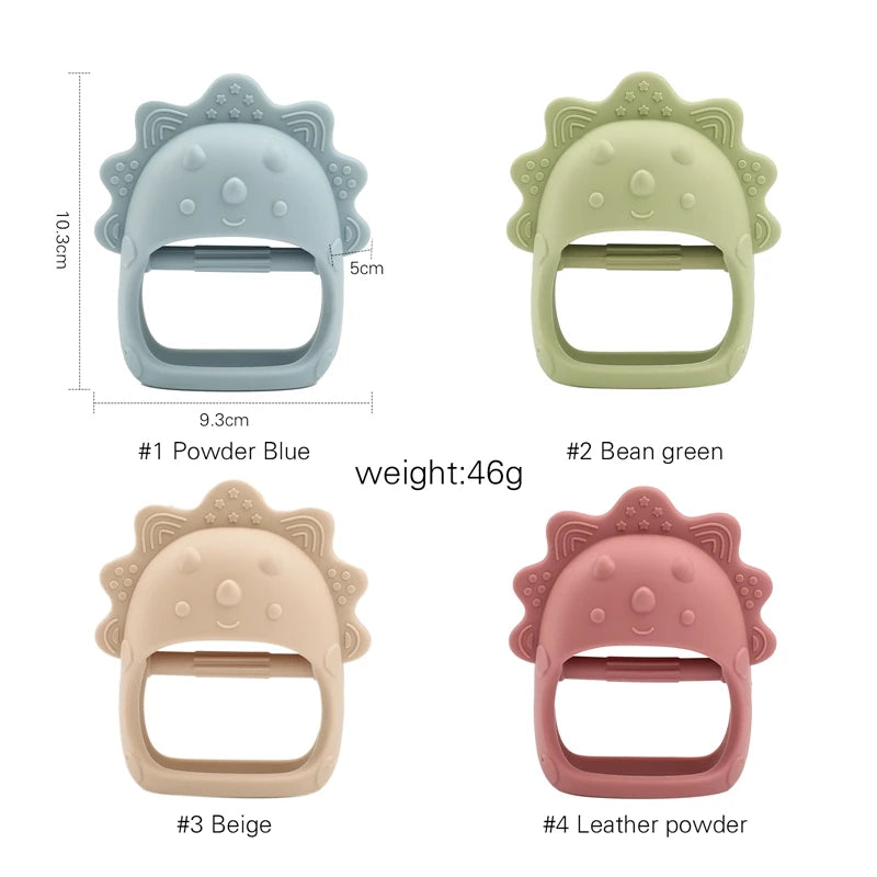 1Pcs Baby Silicone Teether Ring BPA Free Rattles Bracelet Food Grade Newborn Baby Accessories Cartoon Silicone Teething Toys