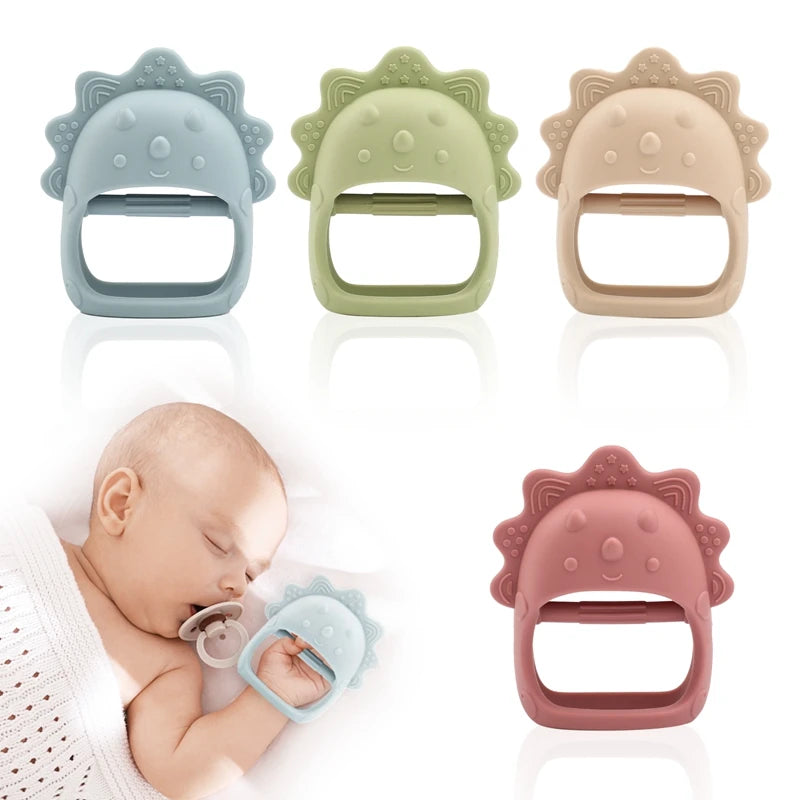 1Pcs Baby Silicone Teether Ring BPA Free Rattles Bracelet Food Grade Newborn Baby Accessories Cartoon Silicone Teething Toys